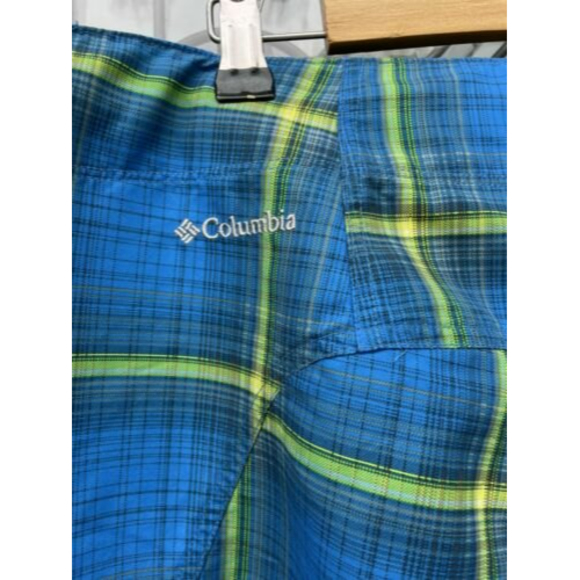 Columbia Waterton Shorts Omni-Shade Sun Protection Hybrid Swim Size 38 Blue Lime - Picture 5 of 7